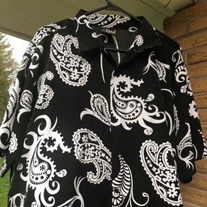 IBS Men’s Black/White Hawaii Short Sleeves Shirt